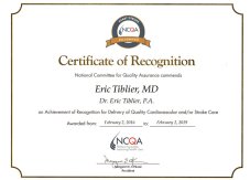 Dr. Tiblier Certificate of Recognition
